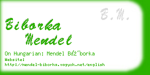 biborka mendel business card